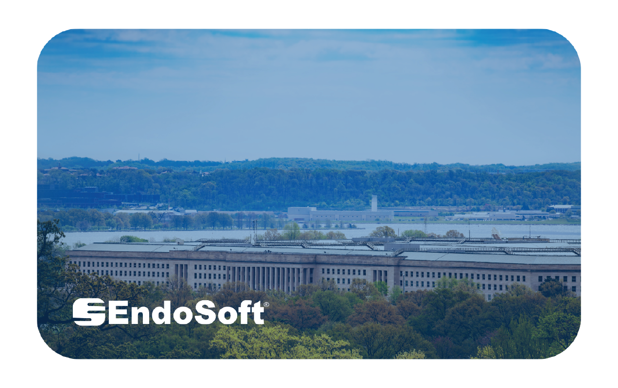 A thumbnail image featuring an aerial shot of the Pentagon and the Potomac River. The image is shaded in EndoSoft® blue and has the EndoSoft® logo placed in it