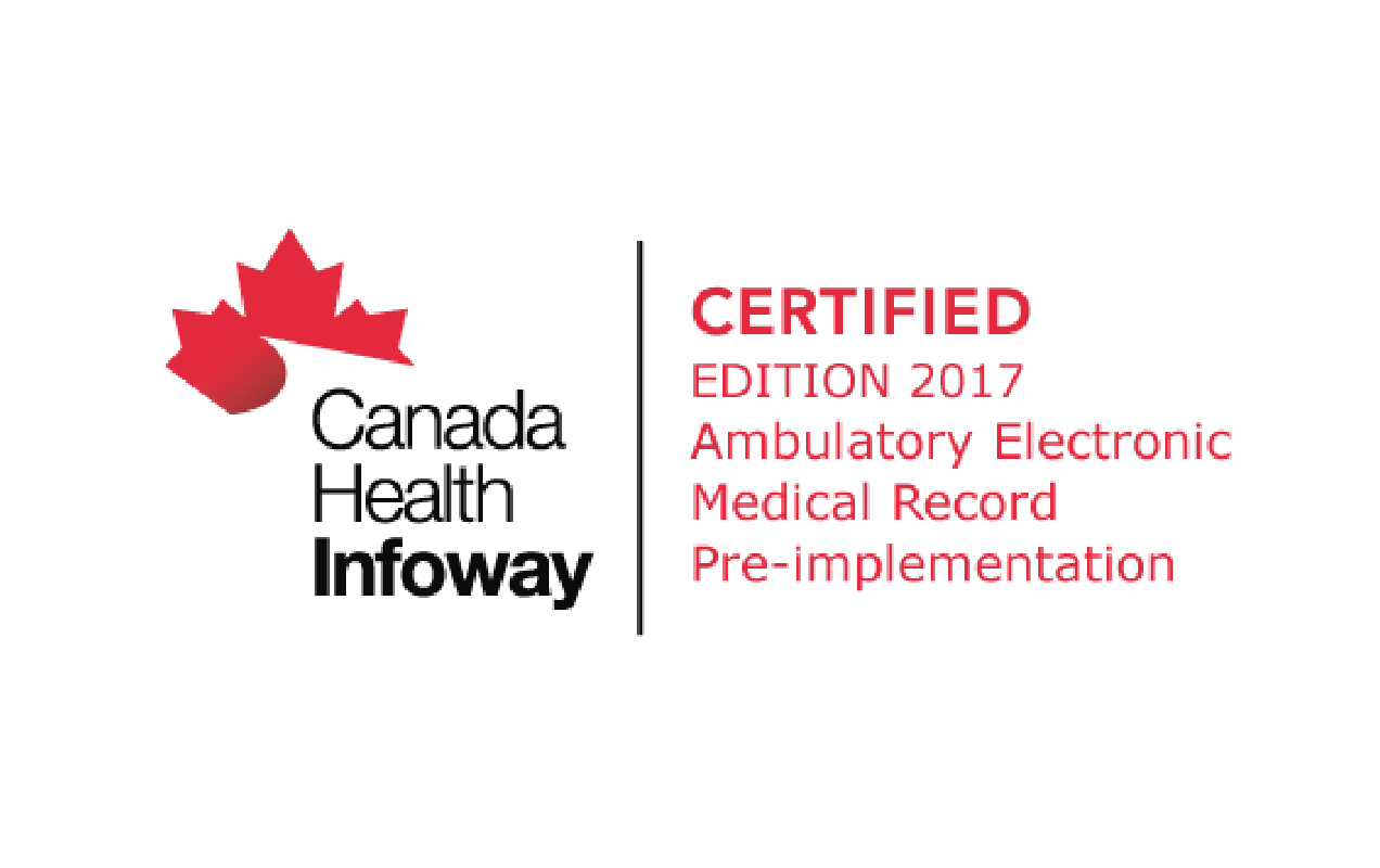 Canada Health Infoway Certified Edition 2017 Ambulatory Electronic Medical Record.