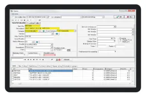 Screenshot of EndoSoft Electronic Nursing Record Time & Material Billing Screen